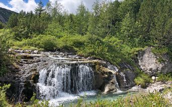 Grugelnde Wasserfälle am schönen Lech Wanderpfad
