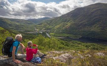 Hikers during the hiking break in Kinlochleven
