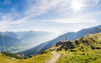 Hikers on the hiking trail in “Faloria”