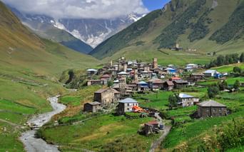 Das Dorf "Ushuguli" in Georgien