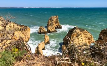 Beautiful view of the coast in the Algarve