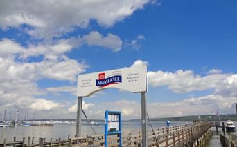 Boat dock at the lake Ammersee