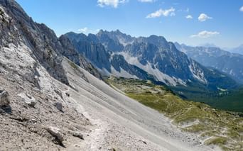 Talblick von der Mandlscharte im Karwendel