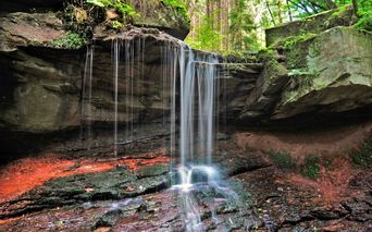 Idyllic waterfall in the Spessart