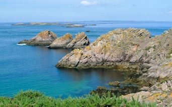 Rock formations on the island of Houat