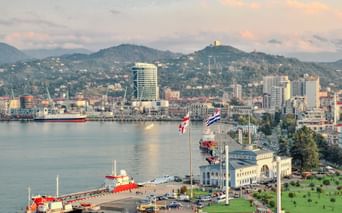 Der Hafen Batumi in Georgien