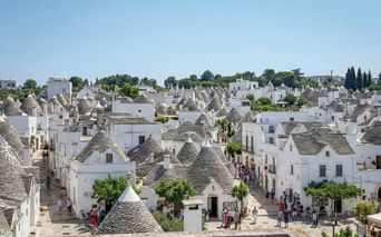 Blick auf die Stadt Alberobello
