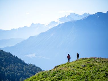 Hikers enjoy a breathtaking view