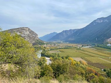 Panoramic view of the Adige cycle path