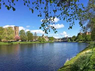 View of the River Ness in Inverness in Scotland View of the River Ness in Inverness in Scotland
