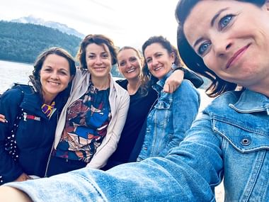 Hiking group in Levico Terme