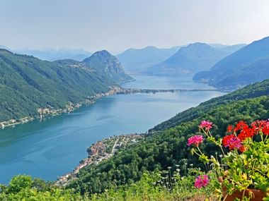 View of Lake Lugano from Serpiano
