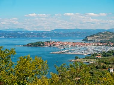 View over the town of Izola
