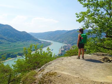 Traumhafte Aussicht auf die blaue Donau