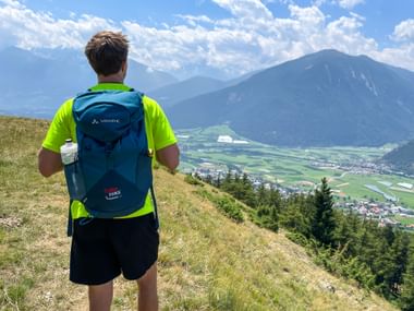 Hiker with a view of the valley