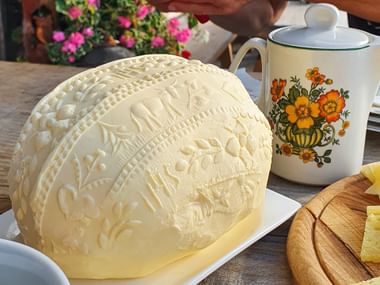 Butter mit Verziehrungen