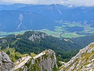 View from the hiking trail on Wendelstein
