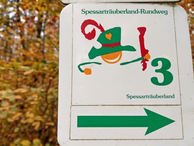 Robberland circular trail signpost