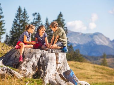 Wanderpause im Salzkammergut