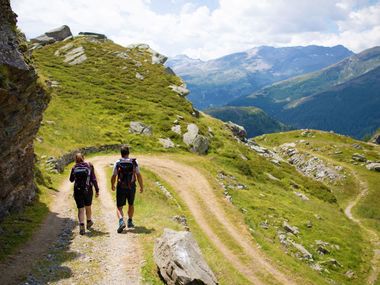 Hiking path at the Via Spluga