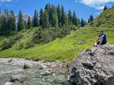 Hiker on the Lechweg