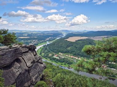 Panoramic view from Lilienstein Panoramic view from Lilienstein