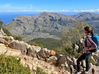 Ausblick von Kloster Lluc auf Mallorca