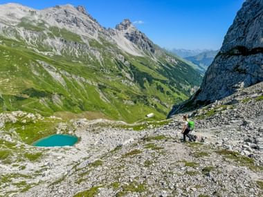 Bergwanderin in den Allgäuer und Lechtaler Alpen