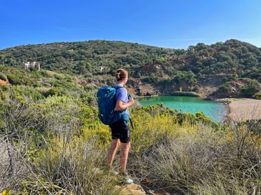 Hiker on Elba Hiker on Elba