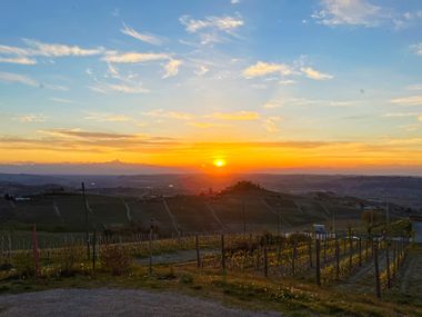 Sonnenuntergang in Treiso