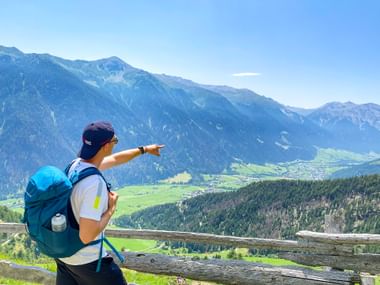 Hiker with a view of the valley