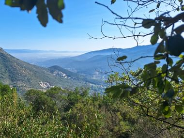 Blick von den Monte Pisani ins Tal