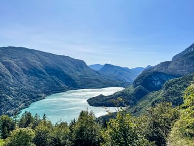 View of the Lago di Molveno
