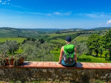 Wanderrast mit Panorama