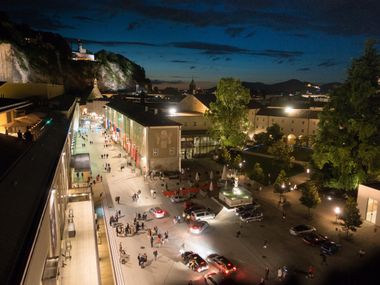 Blick auf den Festspielbezirk in Salzburg