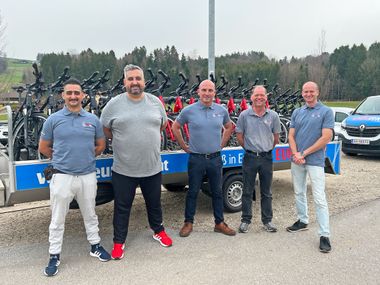 Team photo of the Bolzano bike station