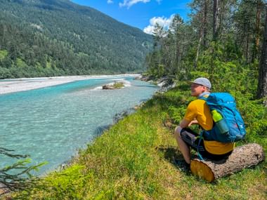 Wanderrast am Lech nahe Höfen Wanderrast am Lech nahe Höfen