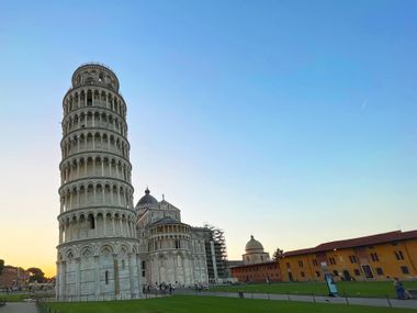Leaning Tower of Pisa in the evening