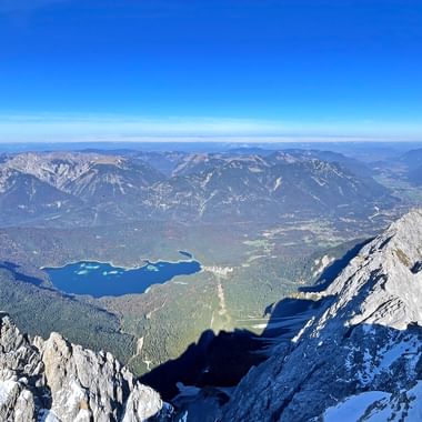 View over the Zugspitze in Ehrwald