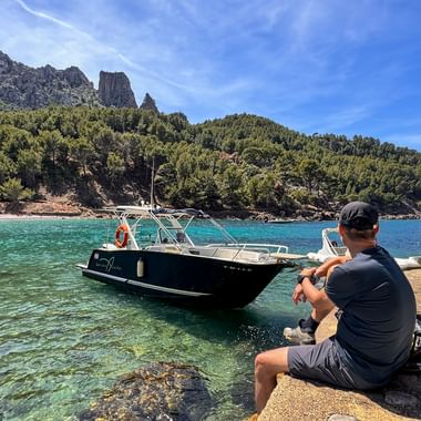 Hiking break in the bay of Sa Calobra