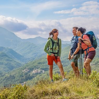 Hikers near Castelvecchio