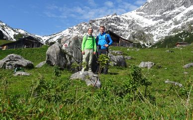 Wanderer in den Bayerischen Alpen