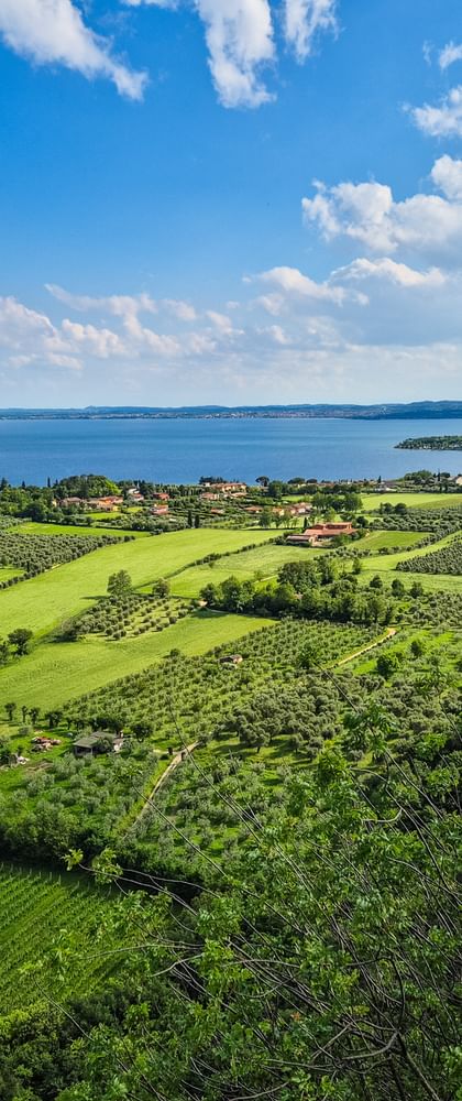 Panoramic view of Lake Garda from Rocca di Manerba