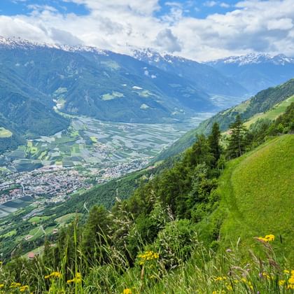 View of the beautiful landscape in Naturns