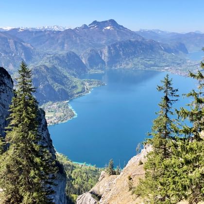 Panoramic view of Lake Attersee