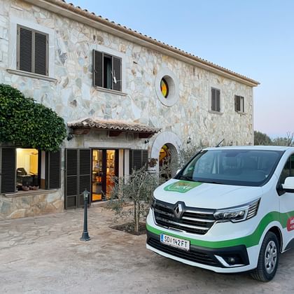 Company bus of the hiking station Mallorca