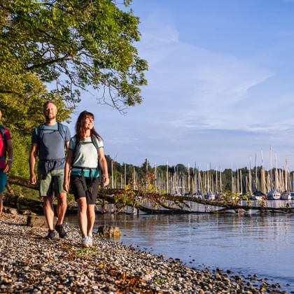 Hikers at Lake Starnberg