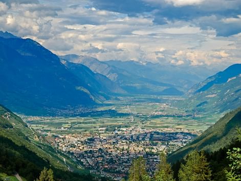Blick auf das Südschweizer Kanton namens "Wallis"