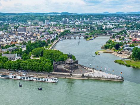 Schöner Ausblick auf Koblenz