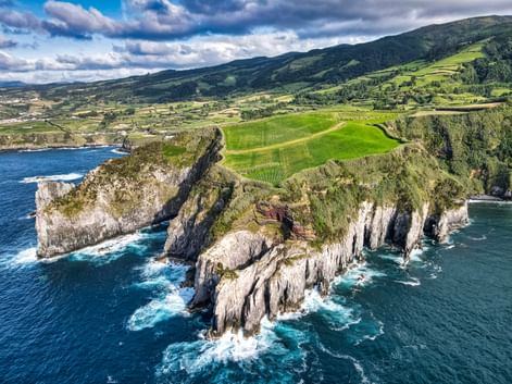 Breathtaking cliff in the Azores